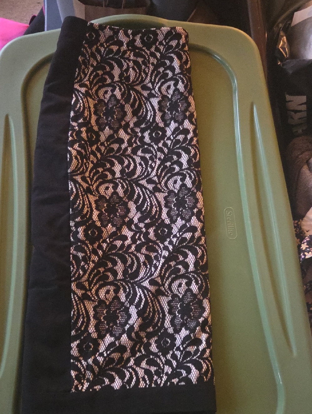 Worthington Black and White Lace Pencil Skirt